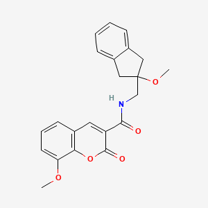 molecular formula C22H21NO5 B2722171 8-甲氧基-N-((2-甲氧基-2,3-二氢-1H-茚-2-基)甲基)-2-氧代-2H-香豆素-3-甲酰胺 CAS No. 2034597-17-4