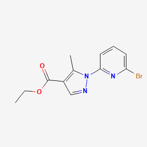 molecular formula C12H12BrN3O2 B2722185 Ethyl 1-(6-bromopyridin-2-yl)-5-methyl-1H-pyrazole-4-carboxylate CAS No. 1536648-98-2
