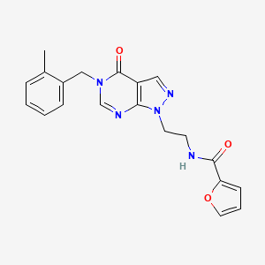 molecular formula C20H19N5O3 B2722199 N-(2-(5-(2-methylbenzyl)-4-oxo-4,5-dihydro-1H-pyrazolo[3,4-d]pyrimidin-1-yl)ethyl)furan-2-carboxamide CAS No. 922117-73-5