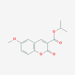 molecular formula C14H14O5 B2722200 Methylethyl 6-methoxy-2-oxochromene-3-carboxylate CAS No. 873857-51-3