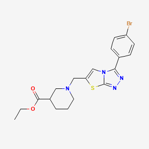 (R)-ethyl 1-((3-(4-bromophenyl)thiazolo[2,3-c][1,2,4]triazol-6-yl)methyl)piperidine-3-carboxylate