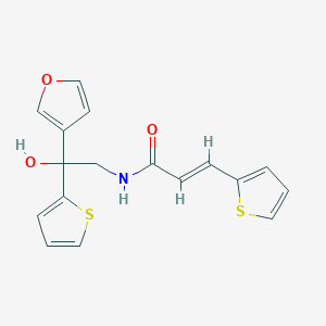 (E)-N-(2-(furan-3-yl)-2-hydroxy-2-(thiophen-2-yl)ethyl)-3-(thiophen-2-yl)acrylamide