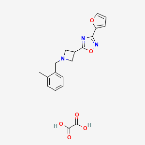 3-(Furan-2-yl)-5-(1-(2-methylbenzyl)azetidin-3-yl)-1,2,4-oxadiazole oxalate