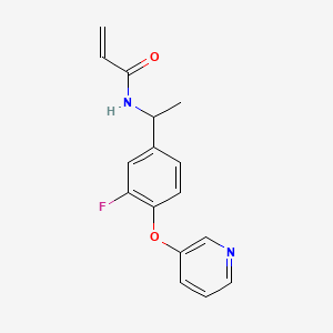 molecular formula C16H15FN2O2 B2722206 N-[1-(3-Fluoro-4-pyridin-3-yloxyphenyl)ethyl]prop-2-enamide CAS No. 2305559-72-0