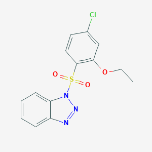 molecular formula C14H12ClN3O3S B272221 1-[(4-chloro-2-ethoxyphenyl)sulfonyl]-1H-benzotriazole 