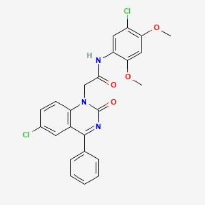 molecular formula C24H19Cl2N3O4 B2722213 N-(5-chloro-2,4-dimethoxyphenyl)-2-(6-chloro-2-oxo-4-phenylquinazolin-1(2H)-yl)acetamide CAS No. 941886-61-9