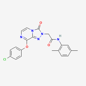 molecular formula C21H18ClN5O3 B2722214 2-(8-(4-chlorophenoxy)-3-oxo-[1,2,4]triazolo[4,3-a]pyrazin-2(3H)-yl)-N-(2,5-dimethylphenyl)acetamide CAS No. 1251679-05-6