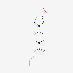 molecular formula C14H26N2O3 B2722217 2-乙氧基-1-(4-(3-甲氧基吡咯啉-1-基)哌啶-1-基)乙酸酮 CAS No. 2320145-98-8