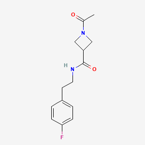 molecular formula C14H17FN2O2 B2722220 1-acetyl-N-(4-fluorophenethyl)azetidine-3-carboxamide CAS No. 1421469-22-8