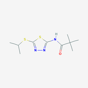N-(5-(isopropylthio)-1,3,4-thiadiazol-2-yl)pivalamide