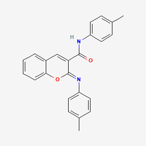 molecular formula C24H20N2O2 B2722223 (2Z)-N-(4-methylphenyl)-2-[(4-methylphenyl)imino]-2H-chromene-3-carboxamide CAS No. 1261027-60-4