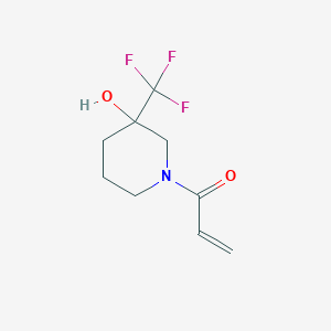 molecular formula C9H12F3NO2 B2722232 1-[3-Hydroxy-3-(trifluoromethyl)piperidin-1-yl]prop-2-en-1-one CAS No. 2168344-14-5