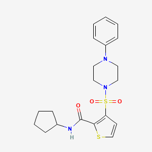 N-cyclopentyl-3-((4-phenylpiperazin-1-yl)sulfonyl)thiophene-2-carboxamide