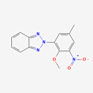 molecular formula C14H12N4O3 B2722235 2-(2-methoxy-5-methyl-3-nitrophenyl)-2H-1,2,3-benzotriazole CAS No. 122652-15-7