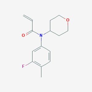 molecular formula C15H18FNO2 B2722241 N-(3-Fluoro-4-methylphenyl)-N-(oxan-4-yl)prop-2-enamide CAS No. 2305526-47-8
