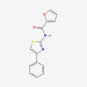 molecular formula C14H10N2O2S B2722243 N-(4-苯基-1,3-噻唑-2-基)呋喃-2-甲酰胺 CAS No. 15850-38-1