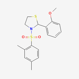 3-(2,4-Dimethyl-benzenesulfonyl)-2-(2-methoxy-phenyl)-thiazolidine