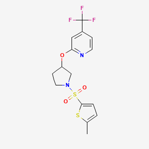 2-((1-((5-Methylthiophen-2-yl)sulfonyl)pyrrolidin-3-yl)oxy)-4-(trifluoromethyl)pyridine
