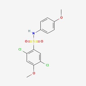molecular formula C14H13Cl2NO4S B2722251 2,5-Dichloro-4-methoxy-N-(4-methoxyphenyl)benzenesulfonamide CAS No. 2249033-64-3