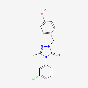 molecular formula C17H16ClN3O2 B2722261 4-(3-chlorophenyl)-2-(4-methoxybenzyl)-5-methyl-2,4-dihydro-3H-1,2,4-triazol-3-one CAS No. 860786-37-4