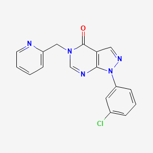 1-(3-chlorophenyl)-5-(pyridin-2-ylmethyl)-1H-pyrazolo[3,4-d]pyrimidin-4(5H)-one