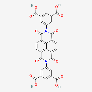 molecular formula C30H14N2O12 B2722273 5,5'-(1,3,6,8-Tetraoxo-1,3,6,8-tetrahydrobenzo[lmn]-3,8-phenanthroline-2,7-diyl)diisophthalic acid CAS No. 350024-36-1