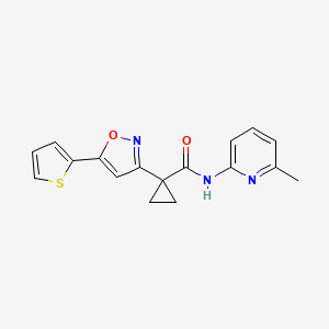 N-(6-methylpyridin-2-yl)-1-(5-(thiophen-2-yl)isoxazol-3-yl)cyclopropanecarboxamide