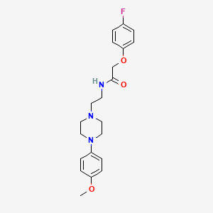 molecular formula C21H26FN3O3 B2722280 2-(4-fluorophenoxy)-N-(2-(4-(4-methoxyphenyl)piperazin-1-yl)ethyl)acetamide CAS No. 1049345-38-1