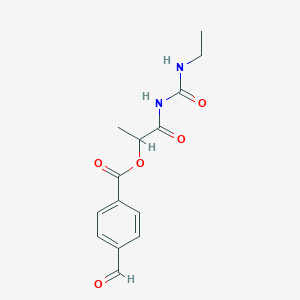 molecular formula C14H16N2O5 B2722285 [1-(Ethylcarbamoylamino)-1-oxopropan-2-yl] 4-formylbenzoate CAS No. 1117713-07-1