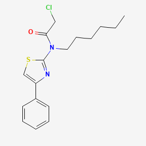 2-chloro-N-hexyl-N-(4-phenyl-1,3-thiazol-2-yl)acetamide