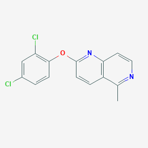 molecular formula C15H10Cl2N2O B2722292 2-(2,4-Dichlorophenoxy)-5-methyl-1,6-naphthyridine CAS No. 338962-85-9