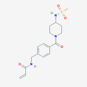 N-[[4-[4-(Methanesulfonamido)piperidine-1-carbonyl]phenyl]methyl]prop-2-enamide
