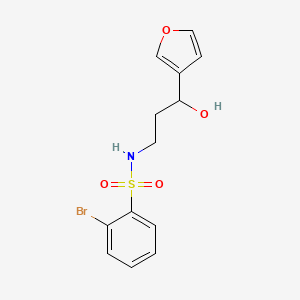 2-bromo-N-(3-(furan-3-yl)-3-hydroxypropyl)benzenesulfonamide