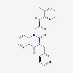 molecular formula C23H21N5O3 B2722304 N-(2,6-dimethylphenyl)-2-(2,4-dioxo-3-(pyridin-3-ylmethyl)-3,4-dihydropyrido[3,2-d]pyrimidin-1(2H)-yl)acetamide CAS No. 946323-35-9