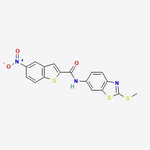N-(2-(methylthio)benzo[d]thiazol-6-yl)-5-nitrobenzo[b]thiophene-2-carboxamide