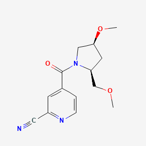 4-[(2S,4S)-4-Methoxy-2-(methoxymethyl)pyrrolidine-1-carbonyl]pyridine-2-carbonitrile