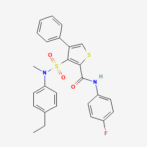 3-(N-(4-ethylphenyl)-N-methylsulfamoyl)-N-(4-fluorophenyl)-4-phenylthiophene-2-carboxamide