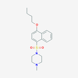 molecular formula C19H26N2O3S B272231 1-[(4-Butoxynaphthalen-1-yl)sulfonyl]-4-methylpiperazine 