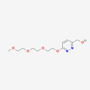 molecular formula C12H20N2O5 B2722310 (6-(2-[2-(2-Methoxyethoxy)ethoxy]ethoxy)pyridazin-3-yl)methanol CAS No. 1913519-70-6