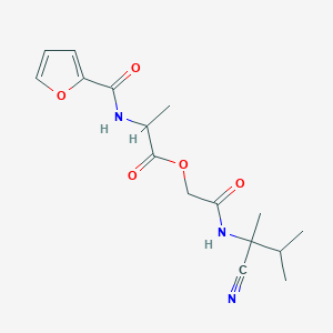 molecular formula C16H21N3O5 B2722311 [(1-Cyano-1,2-dimethylpropyl)carbamoyl]methyl 2-[(furan-2-yl)formamido]propanoate CAS No. 1092945-71-5