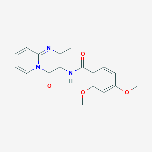 molecular formula C18H17N3O4 B2722313 2,4-dimethoxy-N-(2-methyl-4-oxo-4H-pyrido[1,2-a]pyrimidin-3-yl)benzamide CAS No. 941965-30-6