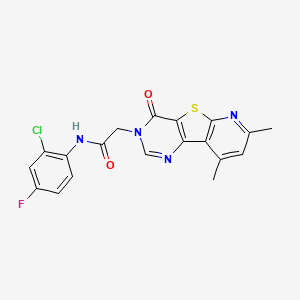 molecular formula C19H14ClFN4O2S B2722316 N-(2-chloro-4-fluorophenyl)-2-(7,9-dimethyl-4-oxopyrido[3',2':4,5]thieno[3,2-d]pyrimidin-3(4H)-yl)acetamide CAS No. 1021021-06-6