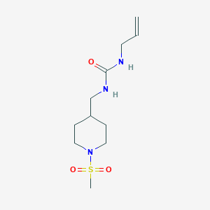 molecular formula C11H21N3O3S B2722321 1-Allyl-3-((1-(methylsulfonyl)piperidin-4-yl)methyl)urea CAS No. 1234920-16-1