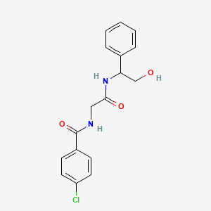 molecular formula C17H17ClN2O3 B2722322 4-氯-N-{2-[(2-羟基-1-苯乙基)氨基]-2-氧乙基}苯甲酰胺 CAS No. 338777-58-5