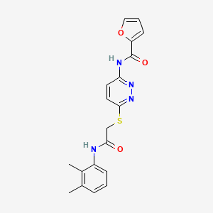 molecular formula C19H18N4O3S B2722323 N-(6-((2-((2,3-dimethylphenyl)amino)-2-oxoethyl)thio)pyridazin-3-yl)furan-2-carboxamide CAS No. 1021061-38-0