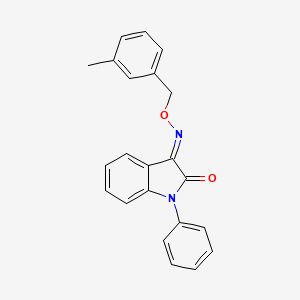 molecular formula C22H18N2O2 B2722326 (3E)-3-[(3-methylphenyl)methoxyimino]-1-phenylindol-2-one CAS No. 478261-36-8