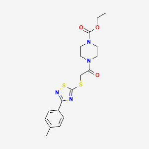 Ethyl 4-(2-((3-(p-tolyl)-1,2,4-thiadiazol-5-yl)thio)acetyl)piperazine-1-carboxylate