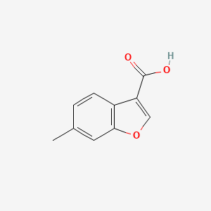 molecular formula C10H8O3 B2722347 6-Methyl-1-benzofuran-3-carboxylic acid CAS No. 1555624-85-5