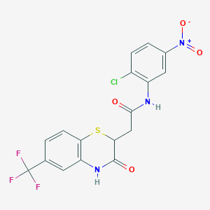 N-(2-chloro-5-nitrophenyl)-2-[3-oxo-6-(trifluoromethyl)-3,4-dihydro-2H-1,4-benzothiazin-2-yl]acetamide