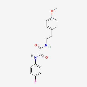 molecular formula C17H17FN2O3 B2722358 N-(4-氟苯基)-N'-[2-(4-甲氧基苯基)乙基]乙二酰胺 CAS No. 423727-55-3